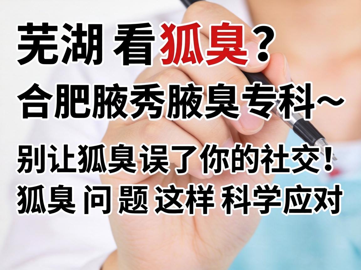 芜湖看狐臭？合肥腋秀腋臭专科，别让狐臭误了你的社交！狐臭问题这样科学应对