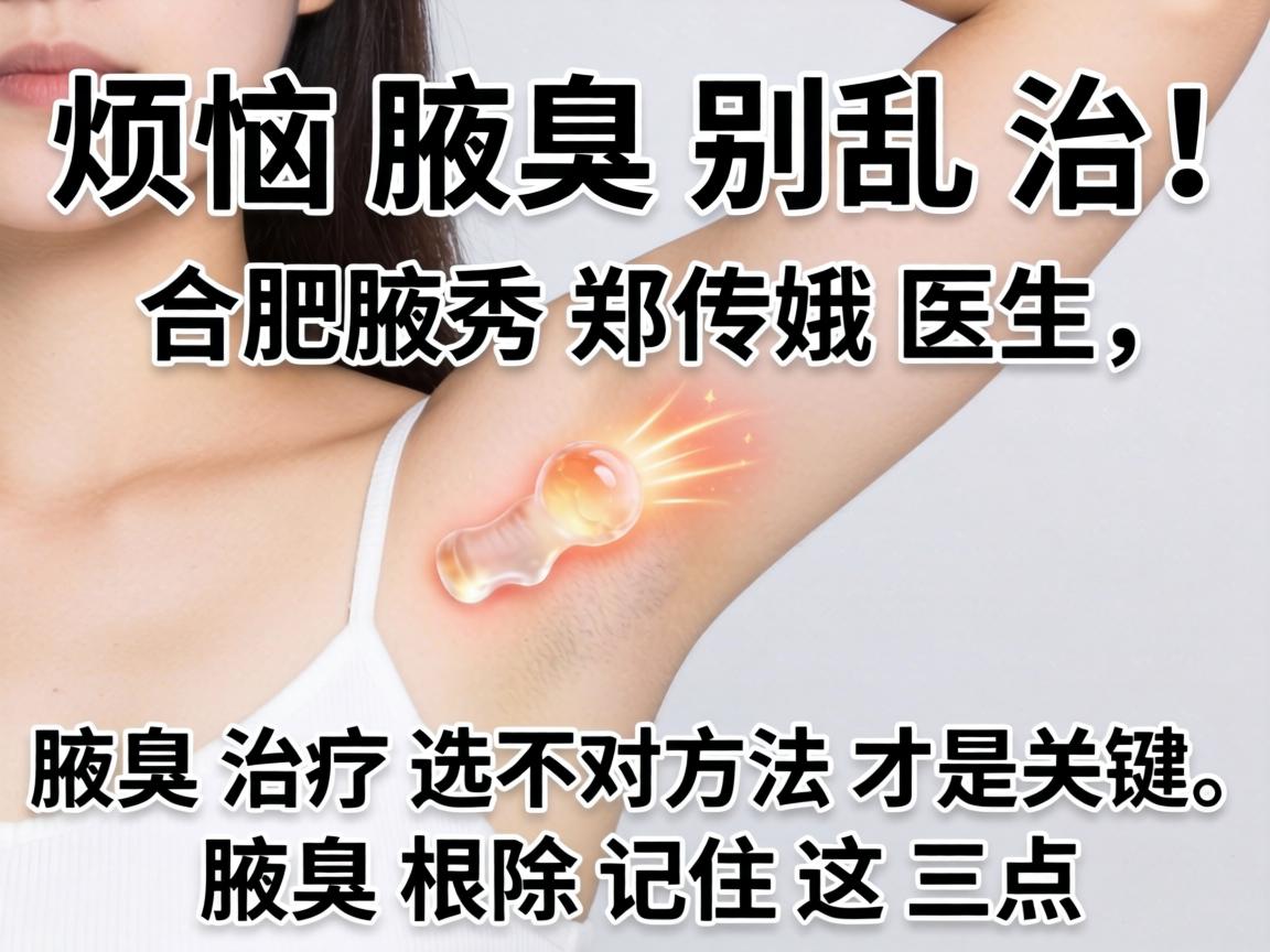 腋臭烦恼别乱治！合肥腋秀郑传娥医生，腋臭治疗选对方法才是关键，腋臭根除记住这三点