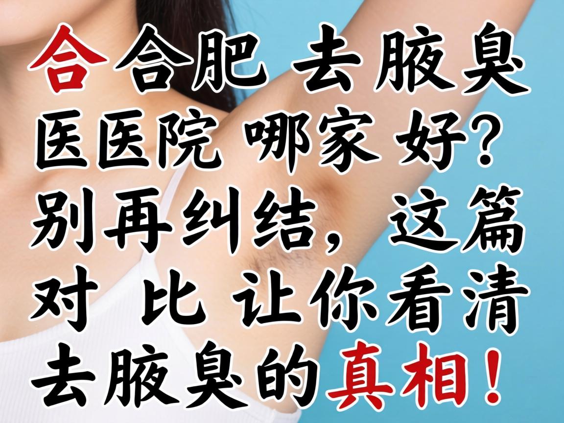 合肥去腋臭医院哪家好？别再纠结，这篇对比让你看清去腋臭的真相！