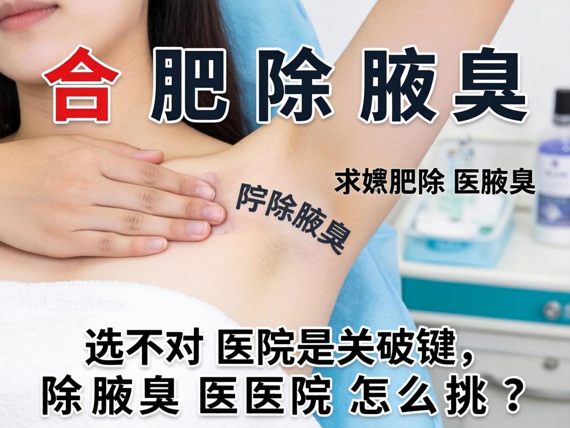 合肥除腋臭，选对医院是关键，除腋臭医院怎么挑？