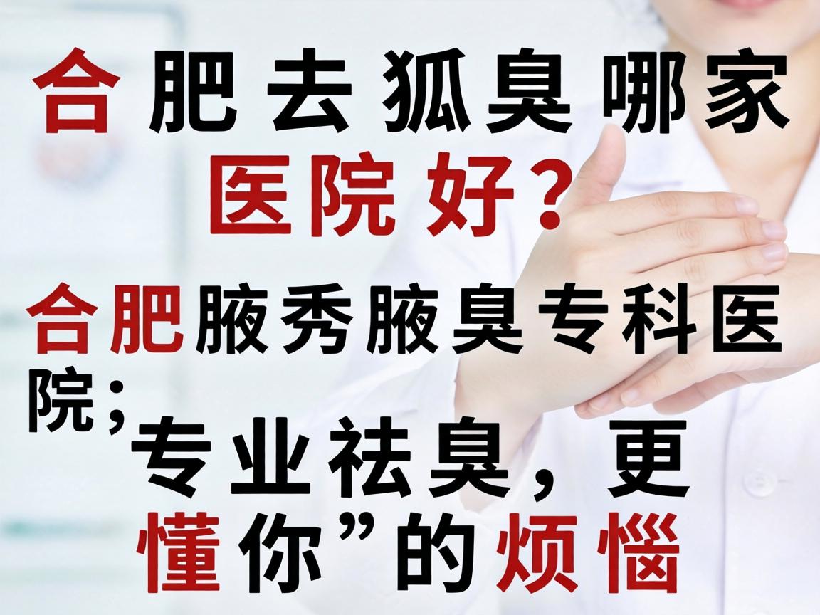 合肥去狐臭哪家医院好？合肥腋秀腋臭专科医院，专业祛臭，更懂你的烦恼