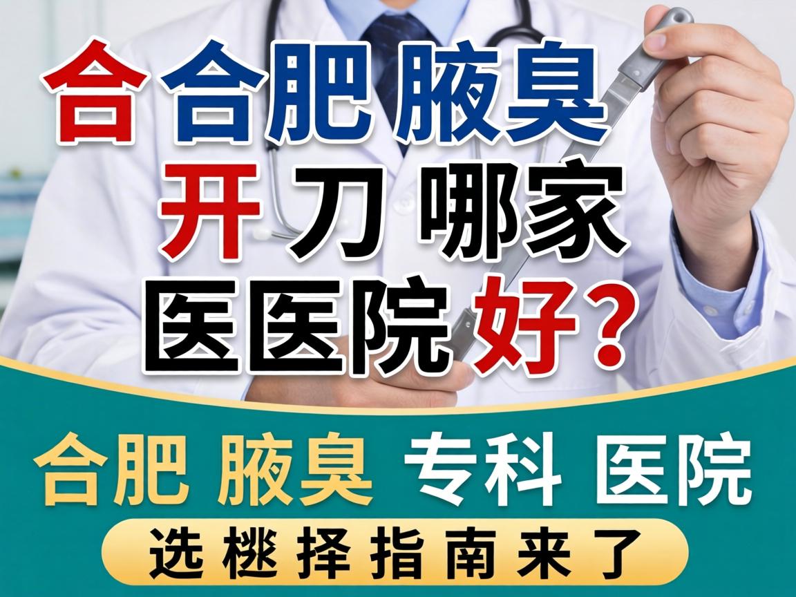 合肥腋臭开刀哪家医院好？合肥腋臭专科医院选择指南来了