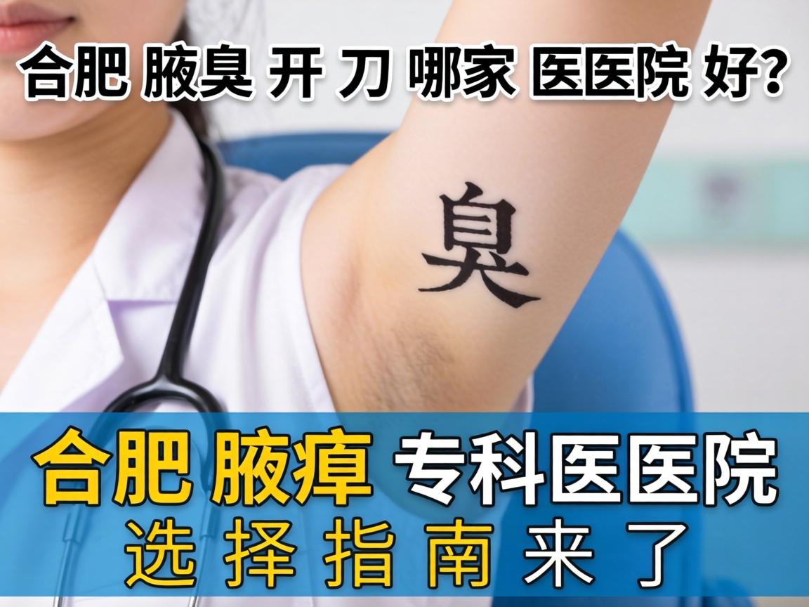 合肥腋臭开刀哪家医院好？合肥腋臭专科医院选择指南来了