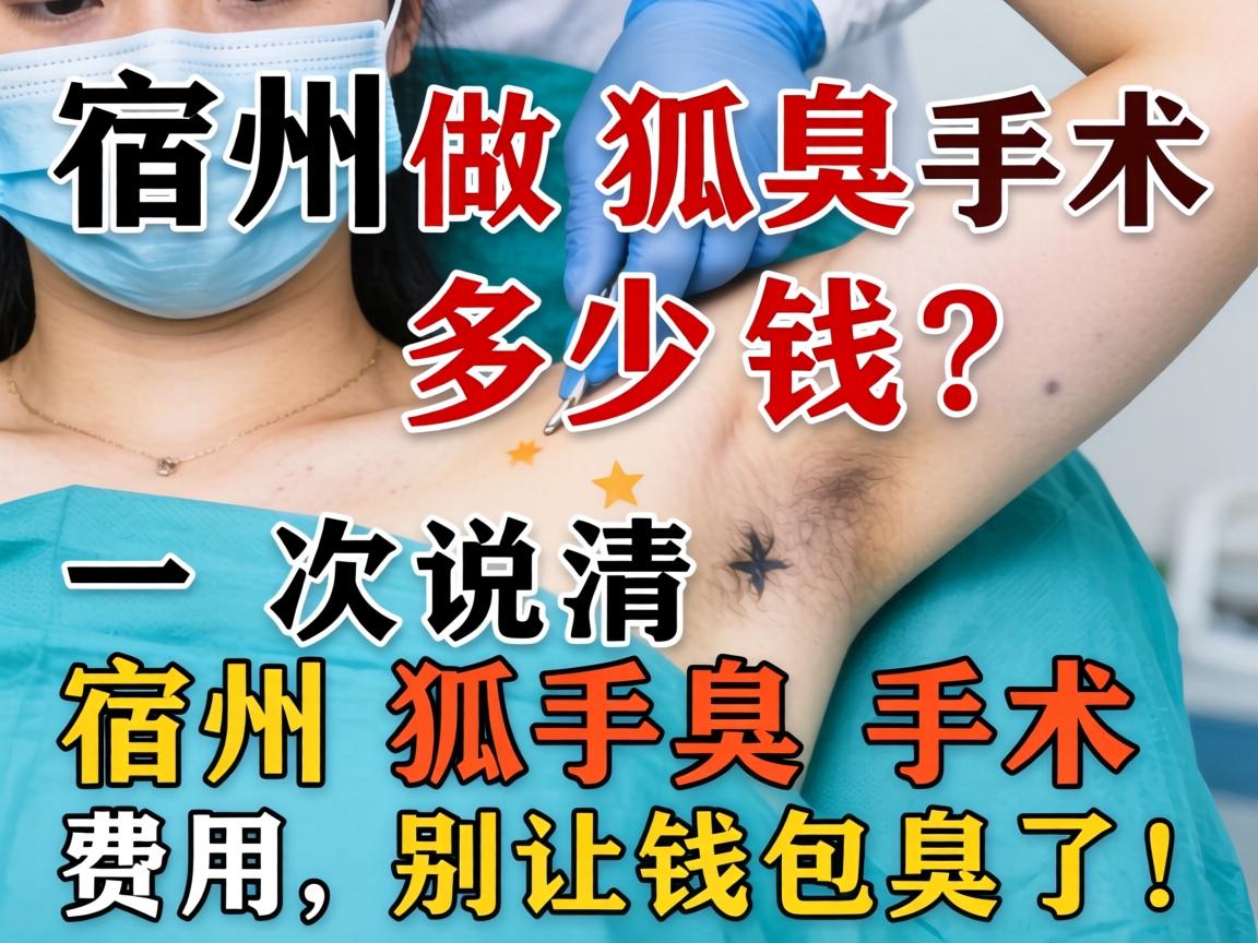 宿州做狐臭手术多少钱？一次说清宿州狐臭手术费用，别让钱包臭了！